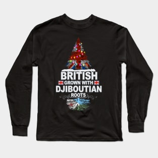 British Grown With Djiboutian Roots - Gift for Djiboutian With Roots From Djibouti Long Sleeve T-Shirt